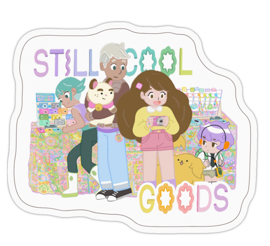 Still Cool Goods x Bee/Puppy Cat 2.5x2.5in Sticker