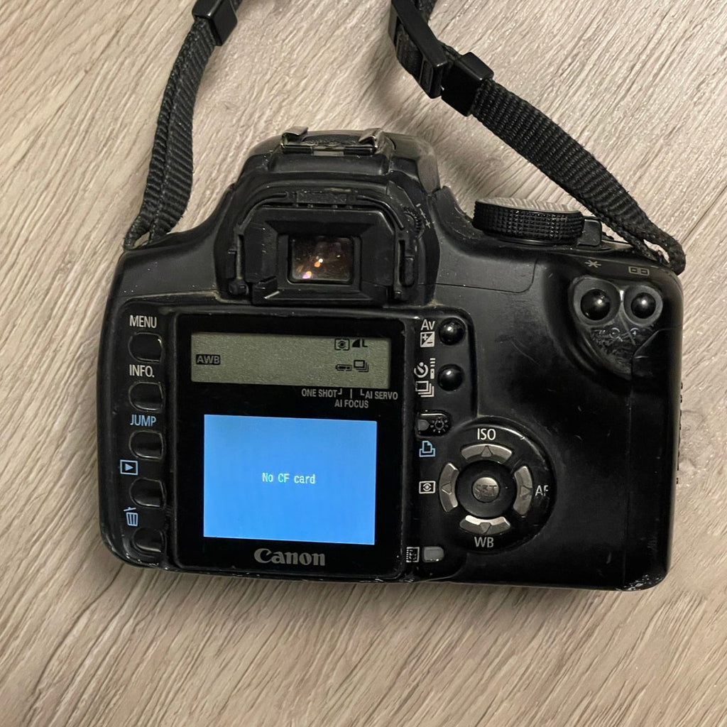 Canon EOS Rebel XT DSLR Camera - Body, Charger, Memory Card - Works